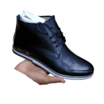 Men's Black Official leather Boots Sizes 39-45