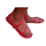 Pure Genuine Leater Women Sandals Red Color Sizes 35-44