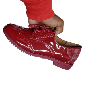 women shiny leather shoes red color Sizes 35-49